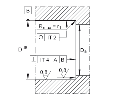 推力角接觸球軸承 ZKLN1747-2RS-2AP, 配對，雙向，兩側唇密封