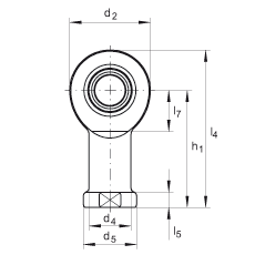 桿端軸承 GIR6-DO, 根據(jù) DIN ISO 12 240-4 標準，帶右旋內(nèi)螺紋，需維護