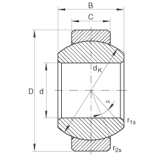 關節(jié)軸承 GE8-FO, 根據(jù) DIN ISO 12 240-1 標準，需維護