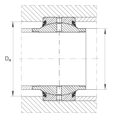 關節軸承 GE60-HO-2RS, 根據 DIN ISO 12 240-1 標準, 需維護，兩側唇密封
